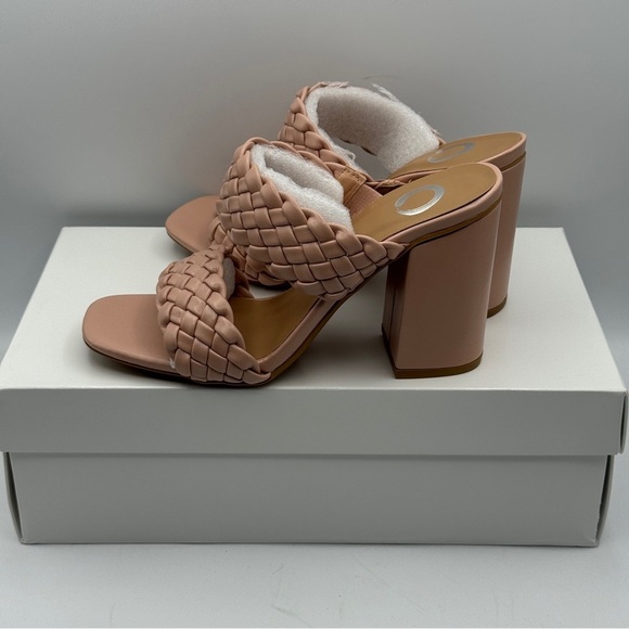 Journee Collection Braided Blush Pink Block Heels • Size 7 • New in Box - Picture 3 of 8